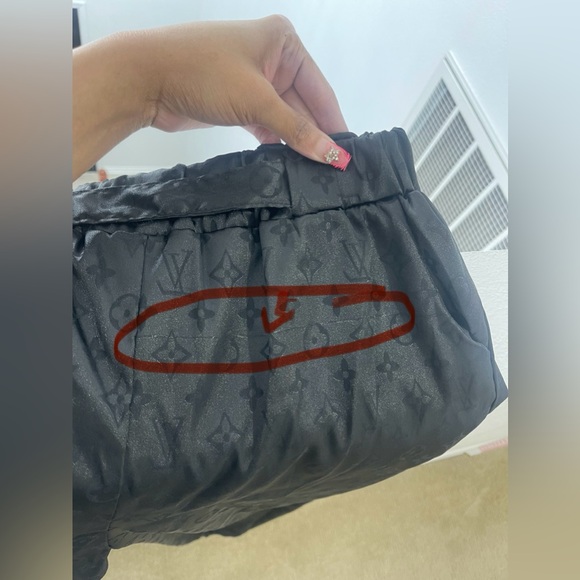 Satin Harem Trouser Running Pants, Black Jogger Track Pants, Size Medium - Picture 16 of 16